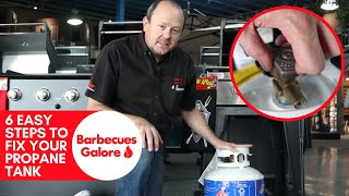 How To Fix Your Propane Tank in 6 Easy Steps  Barbecues Galore [upl. by Aysan]