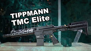 Shooting the Tippmann TMC Elite Magfed 68 Paintball Gun [upl. by Nottirb]