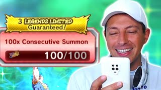 100 TICKETS DE SUMMONS COM 3 LFS GARANTIDOS  DRAGON BALL LEGENDS [upl. by Ornie]