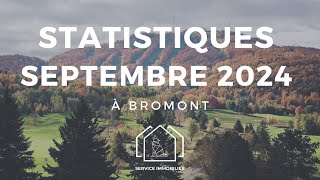 STATISTIQUES IMMOBILIÈRES pour le mois de septembre 2024 à Bromont 🚀  Immobilier Estrie [upl. by Enelcaj642]