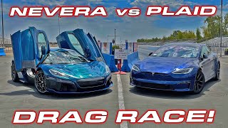 IS 1914 HP ENOUGH TO BEAT TESLA NEVERA vs PLAID  Quickest Production Cars in the World DRAG RACE [upl. by Keiko]