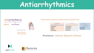 Antiarrhythmic Agents Pharmacology Classifications Examples and Notes [upl. by Arym]