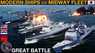 Could A Modern Warship Flotilla Win The 1942 Battle Of Midway Naval Battle 93 DCS [upl. by Bryner939]