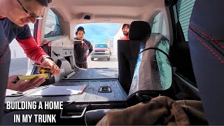 Living In A SubaruBuilding A Functional Cozy Home In My Subaru ForesterPart 1 [upl. by Jasik]