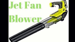 Ryobi P2180 Cordless Jet Fan leaf blower Review [upl. by Sherrard582]