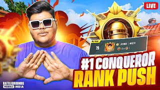 🇮🇳 HIGH KILLS CONQUEROR RANK PUSH  BGMI LIVE  HYDRA MASTIZONE [upl. by Nela]