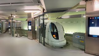 Londons Driverless Pods  Automatic Electric Vehicle Transport Heathrow Airport Terminal 5  4K HDR [upl. by Atter335]