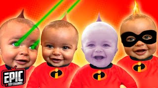 INCREDIBLES 2 Jack Jack Needs Baby Sitter Pretend Play with Elastagirl Mr Incredible and Toy Hunt [upl. by Nirraj]