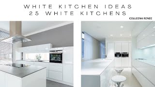 White Kitchen Design Ideas  25 White Kitchens  Get Inspired With White Kitchen Design [upl. by Eikcor]