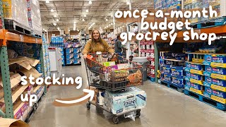 Once A Month Budget Grocery Shop and Haul  Costco and Aldi [upl. by Eecal116]