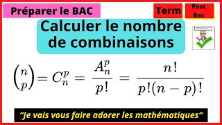 Calculer le nombre de combinaisons  Cnp  n ÷ pn – p [upl. by Yrrem]