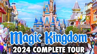 Magic Kingdom 2024  Walkthrough amp Rides at Walt Disney World 4K [upl. by Boiney718]