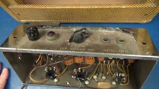 Fender 5F1 Champ 6V6 tube guitar practice amp Initial inspection and repair [upl. by Akeihsal]