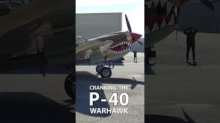 P40 Warhawk Startup  Allison V12 Engine shorts [upl. by Aloivaf134]