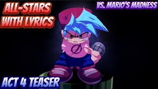 AllStars WITH LYRICS  Act 4 Teaser  Mario’s Madness LYRICAL COVER [upl. by Norvun]