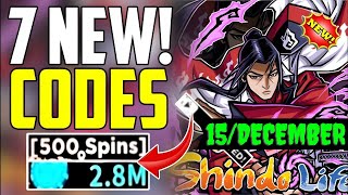 15 DECEMBER UPDATE🔥SHINDO LIFE CODES FOR SPINS DECEMBER 2024  ROBLOX SHINDO LIFE CODES [upl. by Dronski]