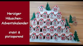 Herziger Häuschen Adventskalender  stabil amp platzsparend  Stampin´ Up® [upl. by Anirroc]