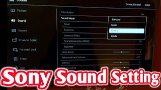 Sony Bravia Sound Settings  Tv Sound Effect  Sony Tv Sound Settings [upl. by Gena]