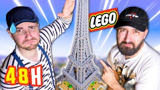 On a construit le LEGO TOUR EIFFEL en 48H le plus gros du monde😭fatigue extrême [upl. by Ullyot]