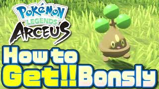 How to Get Bonsly in Pokemon Legends ArceusBonsly Location [upl. by Maltzman]