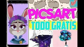 Todo GRATIS de PicsArt Efectos Filtros Mascaras Fuentes Collage  Marcos [upl. by Dnalloh]