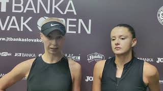 JampT Banka Slovak Open 2024  Rozhovor s K Kuzmova  N Vargova [upl. by Yle]