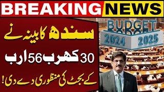 Sindh Cabinet Approved Budget 202425  Breaking News  Capital TVP [upl. by Necila210]