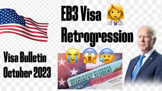 EB3 visa retrogression update October visa bulletin 2023 nclexrn internationalnurses👩‍⚕️😱 [upl. by Robert]