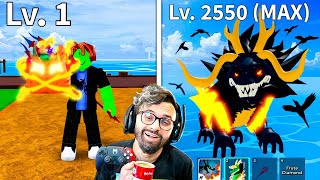 🔥🐉Blox Fruis Do Nível 1 ao 2550 com Apenas ITENS de DRAGÃO FILME COMPLETO 🎬💥 [upl. by Annyl841]