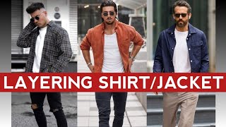 16 Layering SHIRTJACKET Outfits Mens 🔥mens fashion guide 🔥 [upl. by Holladay636]