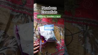 Meesho newborn baby mittens bootiescaps set  meeshohaul meesho [upl. by Nelehyram137]