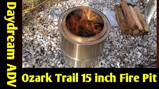 Ozark Trail 15 inch Collapsible Stainless Steel Smokeless Fire Pit  Review  Daydream Adventures [upl. by Jozef]