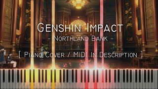 Northland Bank Genshin Impact  Synthesia  Piano Tutorial [upl. by Vanderhoek]