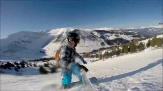 Snowboarding Harakiri Black Run Fail Mayrhofen Austria 2016 [upl. by Duston]