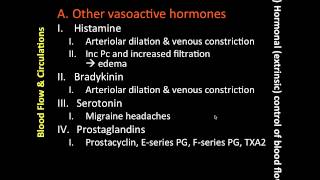 Hormonal Extrinsic Control of Blood Flow 2 of 4 [upl. by Gernhard]