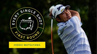 Every Shot From Hideki Matsuyamas Opening Round  The Masters [upl. by Salomone]