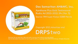 Xanthone Plus Gold Testimonial Radio Ad 20152021 19s Variant 5 [upl. by Knobloch371]