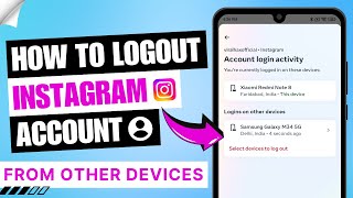 How to Logout Instagram Account from Other Devices  Logout Insta ID from Other Mobile ✅  Sign Out [upl. by Jana]