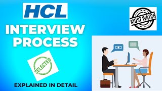 HCL Interview Process  No Of Rounds  Latest Experience  Must Watch [upl. by Julie]