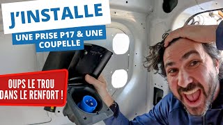 Jinstalle une prise P17 et une coupelle deau sur mon fourgon  Renault Trafic  vanlife tuto [upl. by Kronick]