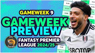 RAUL CUNHA OR WISSA 🤔  MY FPL GAMEWEEK 9 PREVIEW  Fantasy Premier League Tips 202425 [upl. by Ruffina]