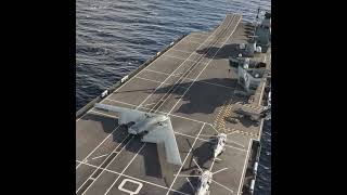 thin but agile airplane KwikFlight Spirit takes off on an aircraft carrier with a nearcrash [upl. by Atiluj]