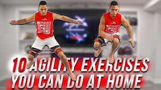 TOP 10 EXERCISES AT HOME FOR AGILITY TRAINING  Explosive Bodyweight Agility HIIT Workout [upl. by Dranel]