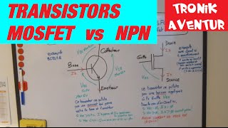 TRONIK AVENTUR 35 COMPARATIF TRANSISTOR NPN  JFET MOSFET  ELECTRONIQUE POUR DEBUTANTS [upl. by Winona292]