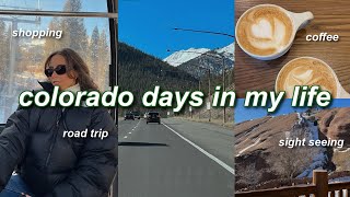 COLORADO VLOG 🌲☃️ shopping sight seeing mountains coffee amp more days in my life travel vlog [upl. by Sandberg592]