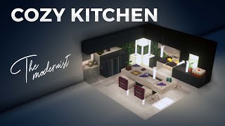 Luxury Minecraft Kitchen Build Tutorial 🌙 [upl. by Simdars310]