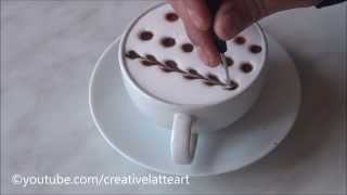 Creative Latte Art For Beginners  Tutorial 10 [upl. by Homans]