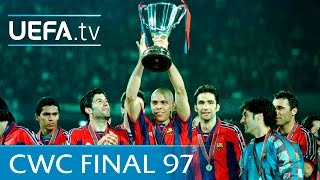 Barcelona v Paris SaintGermain 1997 UEFA Cup Winners Cup final highlights [upl. by Edlin]