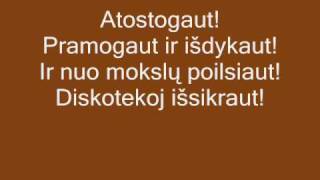 Eugenijus Ostapenko  Atostogaut Lyrics Zodziai [upl. by Rooker]