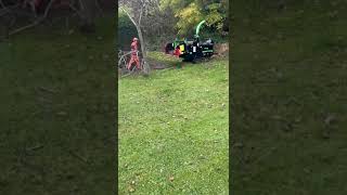 Greenmech 205D Tracked Woodchipper on a small tree job greenmech woodchippers landmanagement [upl. by Miguelita817]